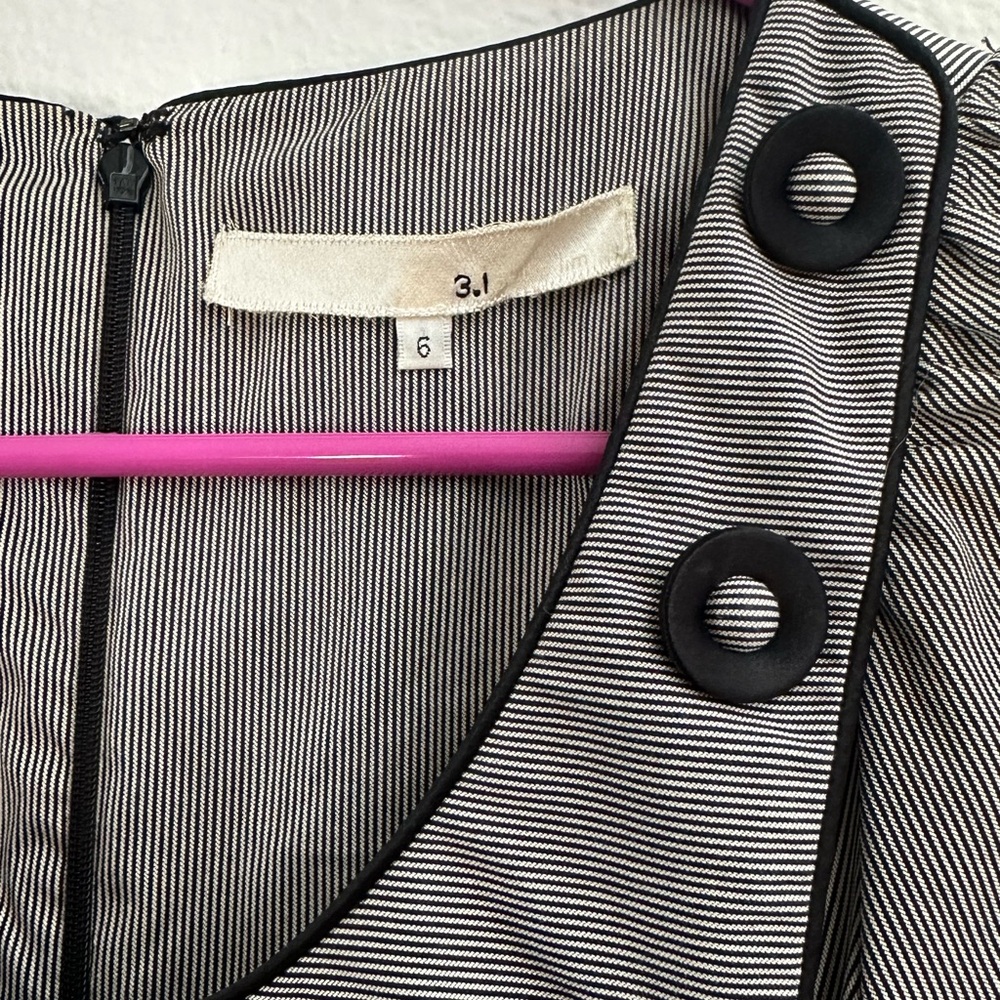 3.1 Phillip Lim Black and White Striped bib dress